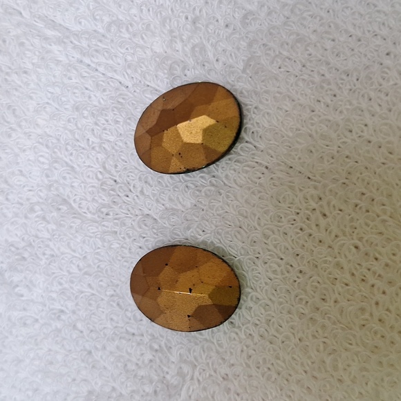 Watermelon tourmaline 2 faceted stones foil leaf back side. 1 Watermelon slice - Picture 2 of 5